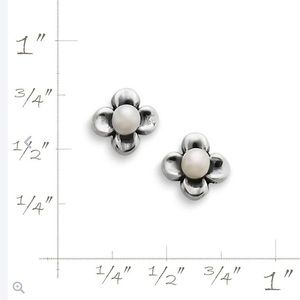 James Avery ear posts with cultured pearl
